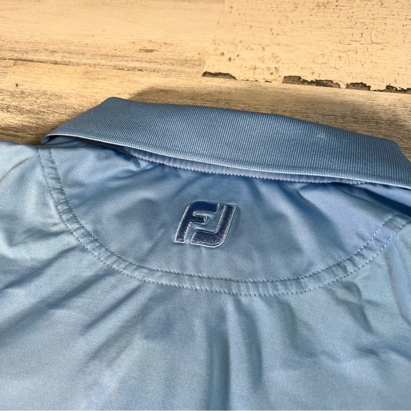 FootJoy FJ Men’s Performance Stretch Golf Polo Shirt Blue Size Large - Picture 4 of 7